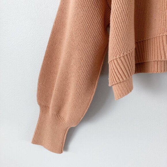 Free People Easy Street Crop Pullover oversized New with tags! Camel - Picture 5 of 14